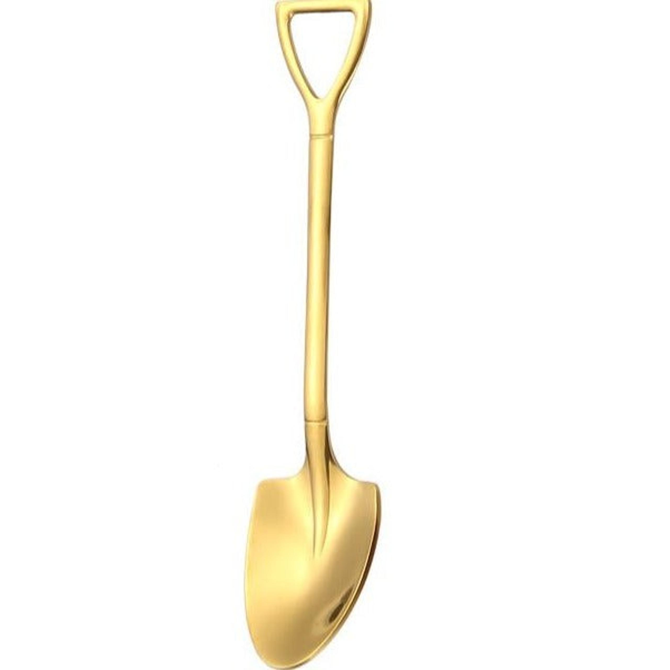 Gold Stainless Steel Teaspoon Coffee Ice Cream Watermelon Dessert Spoon