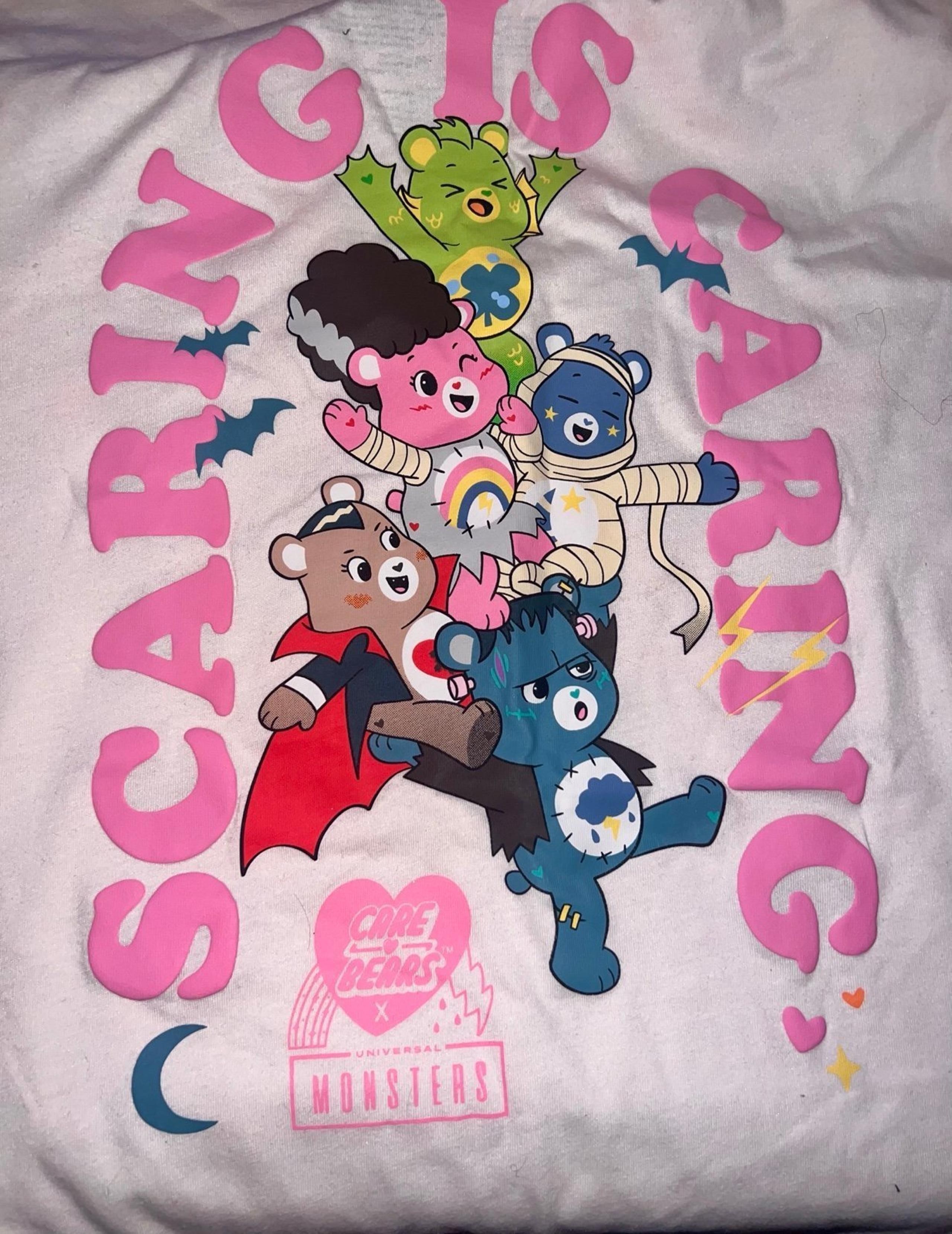 New Women’s Care Bears x Universal Monsters collab XS T-shirt graphic tee