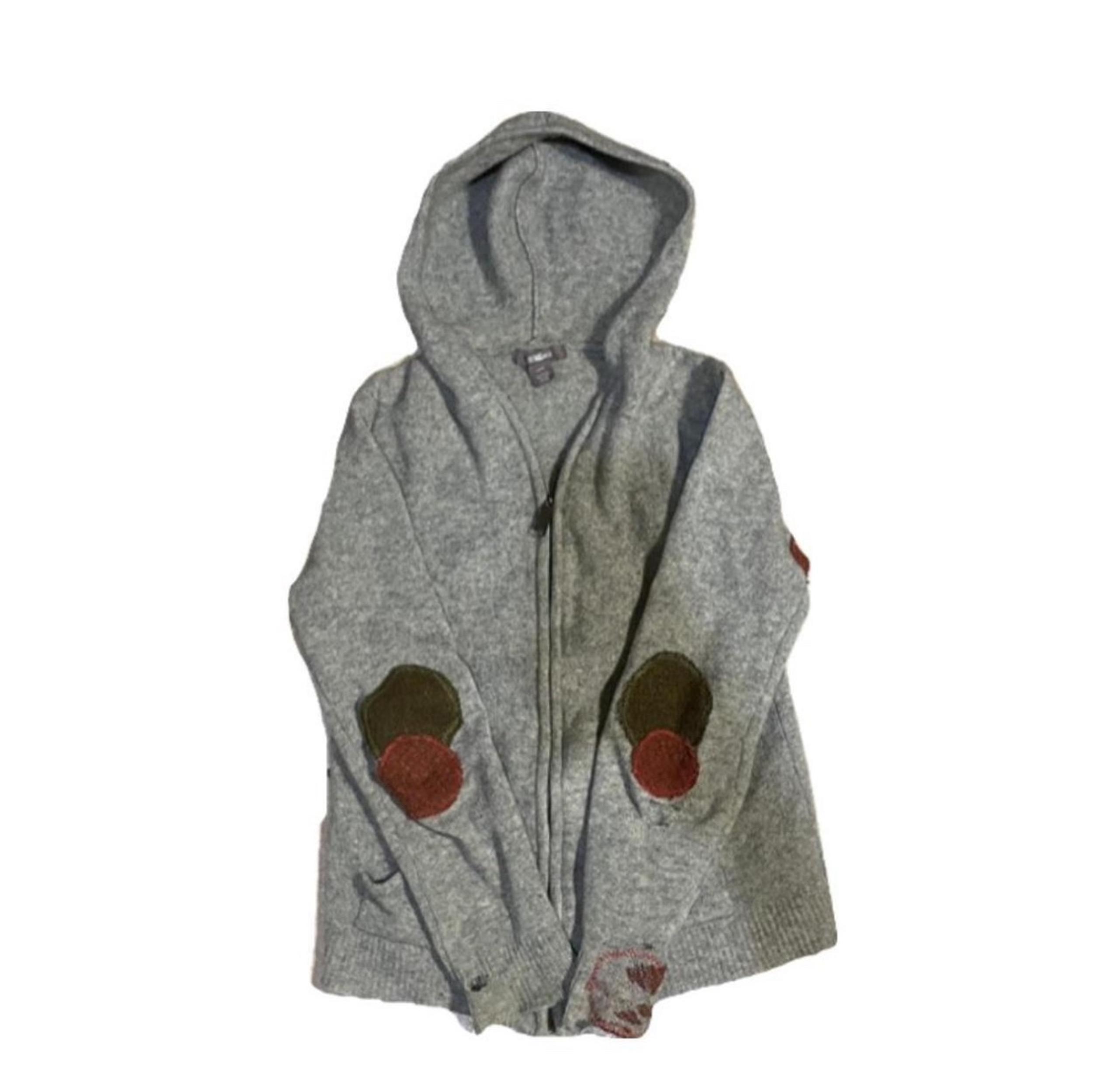 Grey Wool Hoodie