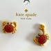 New Kate Spade Gold-Tone Pavé Crab Mismatch Stud Earrings