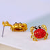 New Kate Spade Gold-Tone Pavé Crab Mismatch Stud Earrings