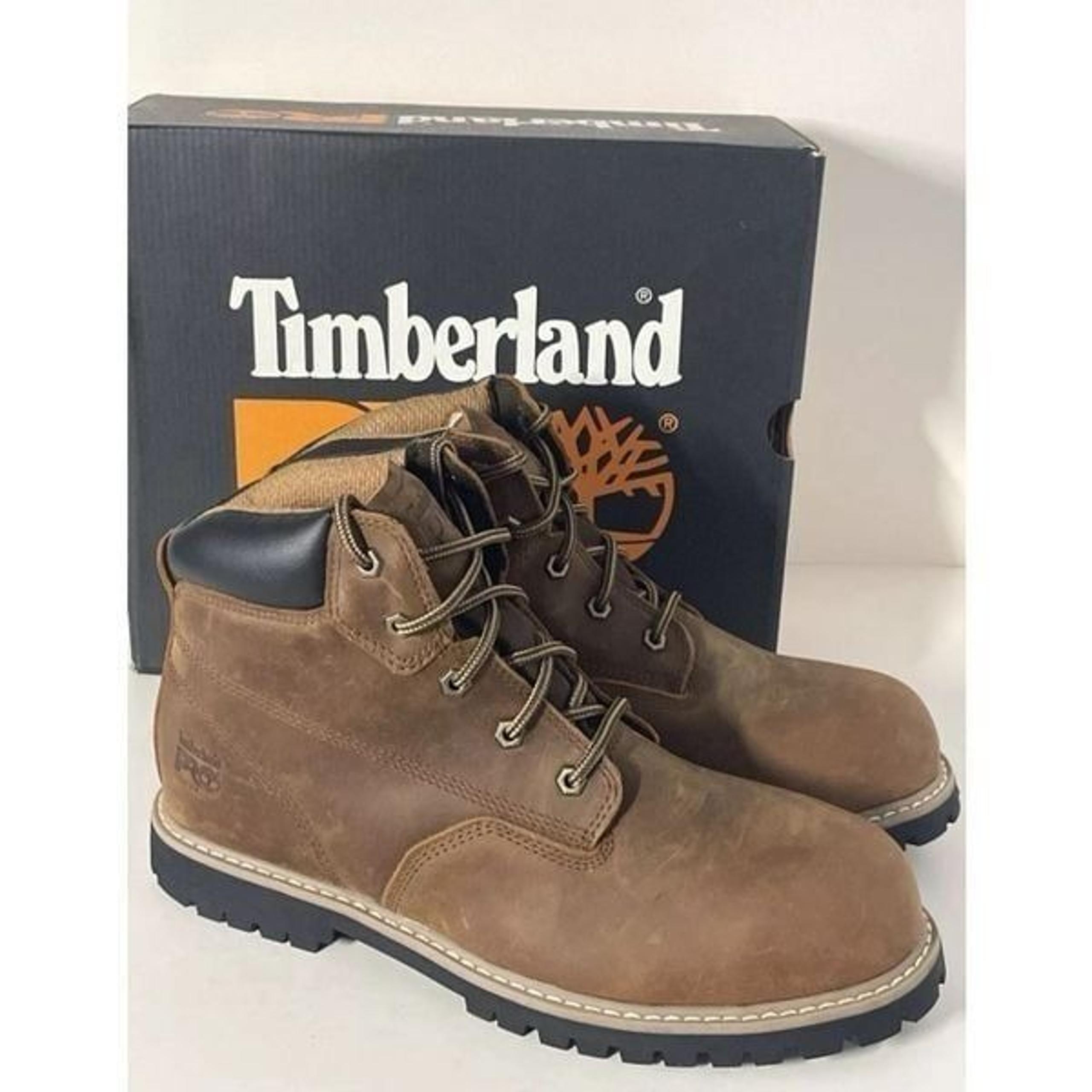 Timberland Pro Brown LEATHER 6 in. Gritstone Steel Toe Work Boots Men 10 NWB