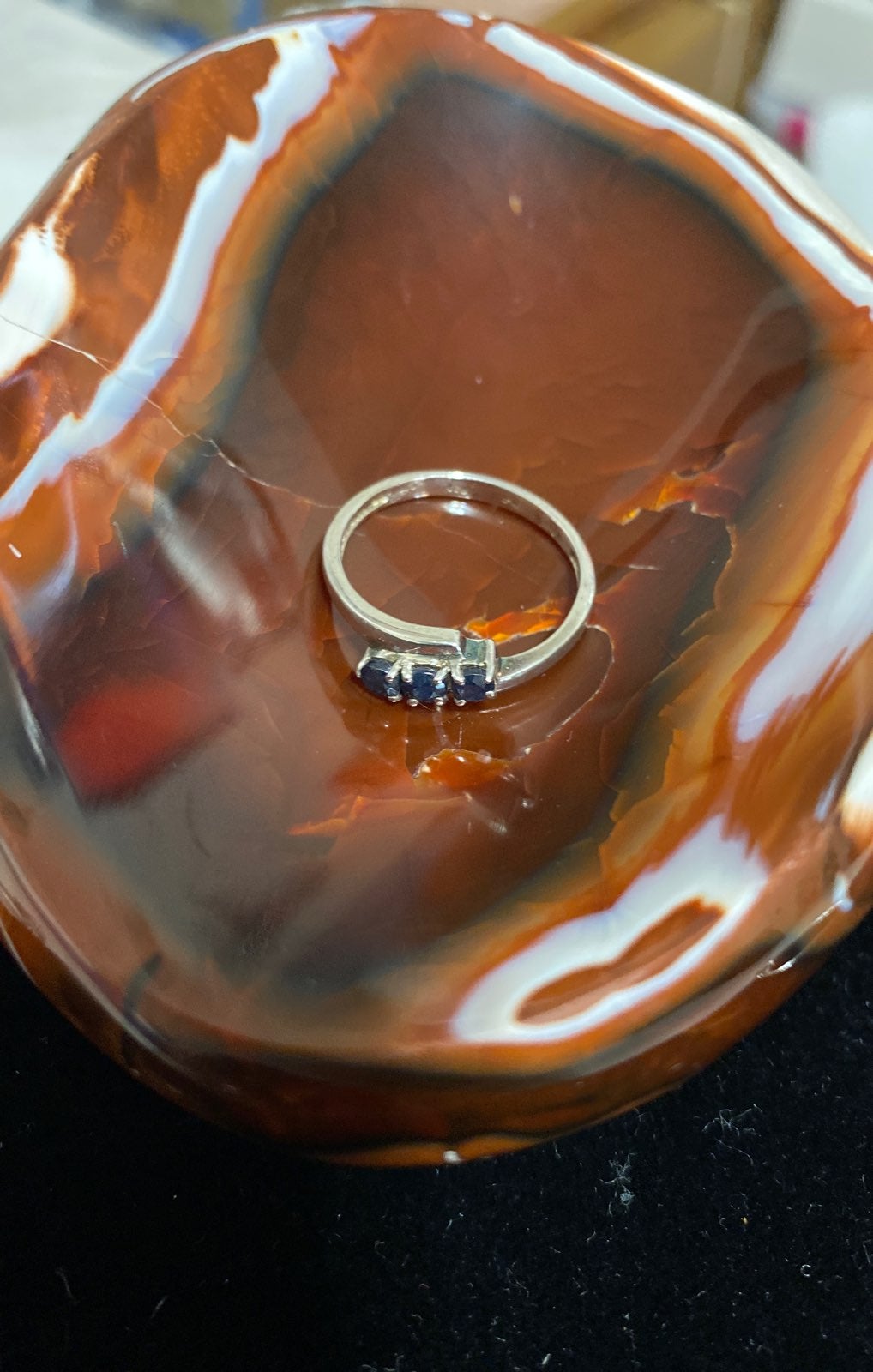 Genuine blue sapphire ring