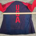 Nike Jacket Womens Large Team USA Olympic Dynamic Reveal Tech Knit Zip Red Blue