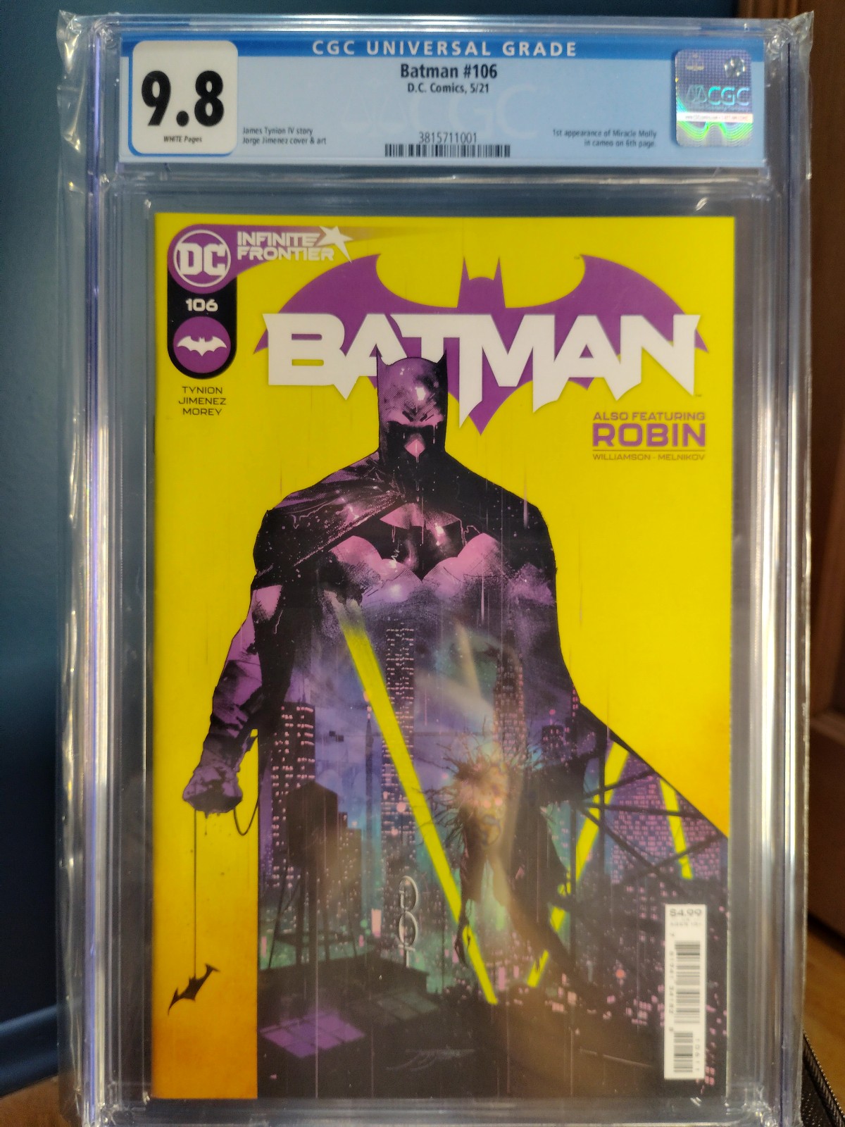 Batman #106 CGC 9.8 (1st Miracle Molly Cameo)