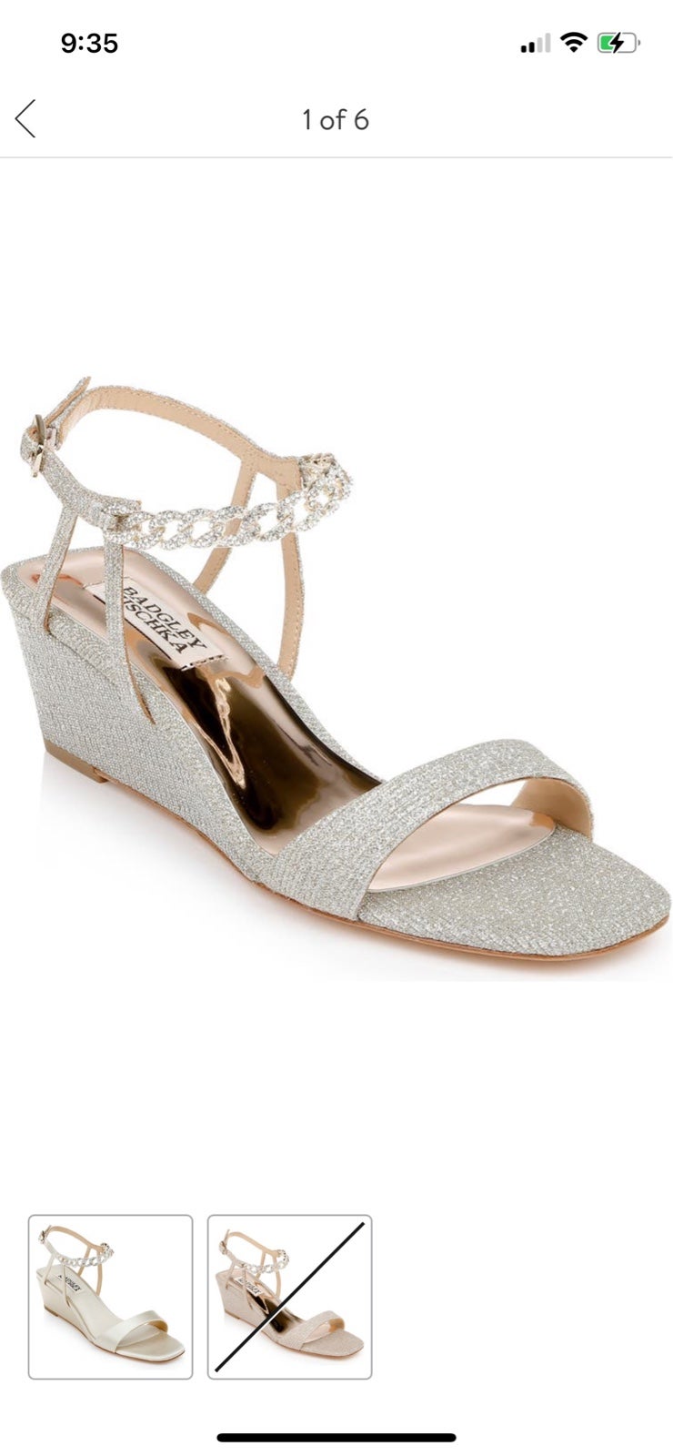 Badgley mischka kaelyn wedge sandal 6.5