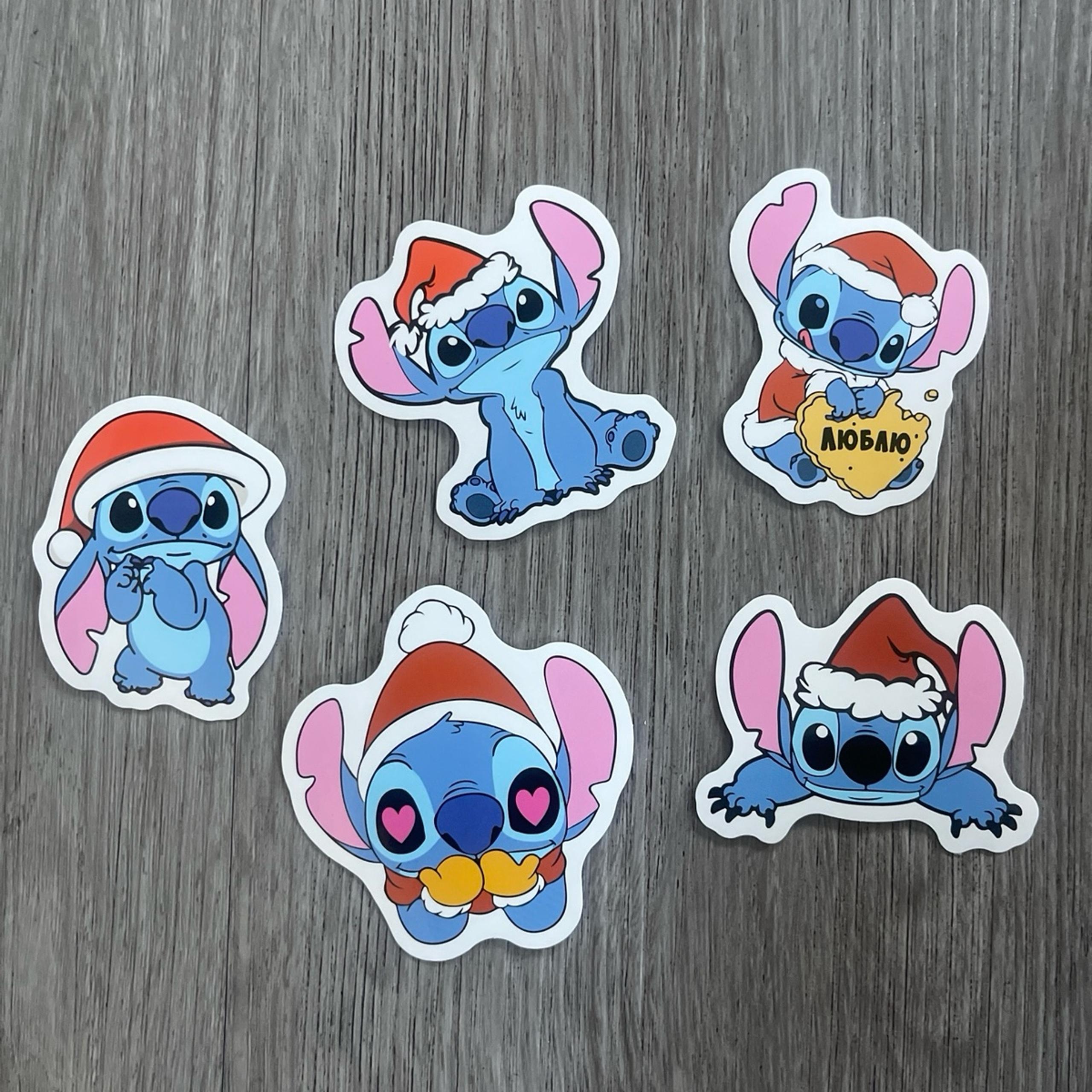 Stitch Christmas Santa Stickers - Disney