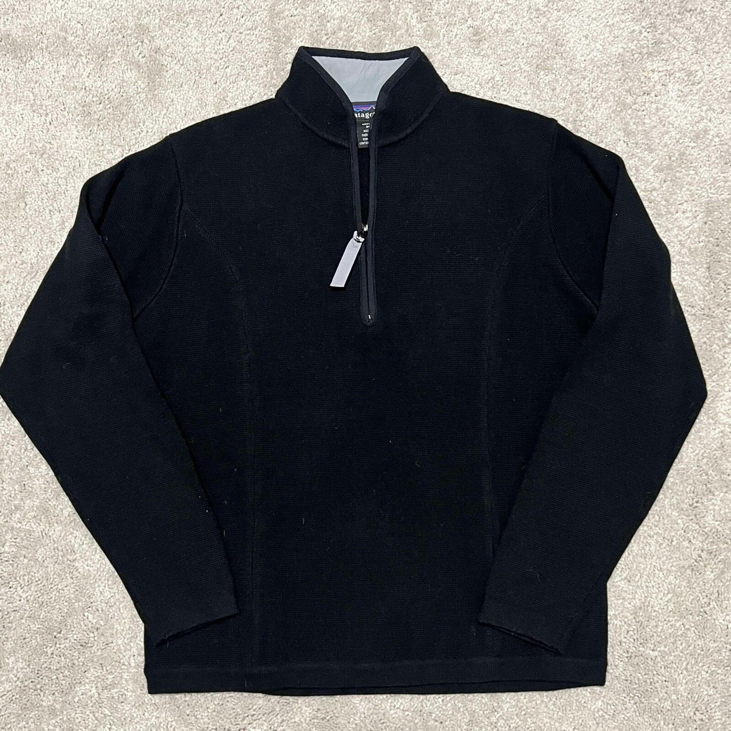 Patagonia 1/4 Zip Better Sweater pullover Jacket Women's Black euc