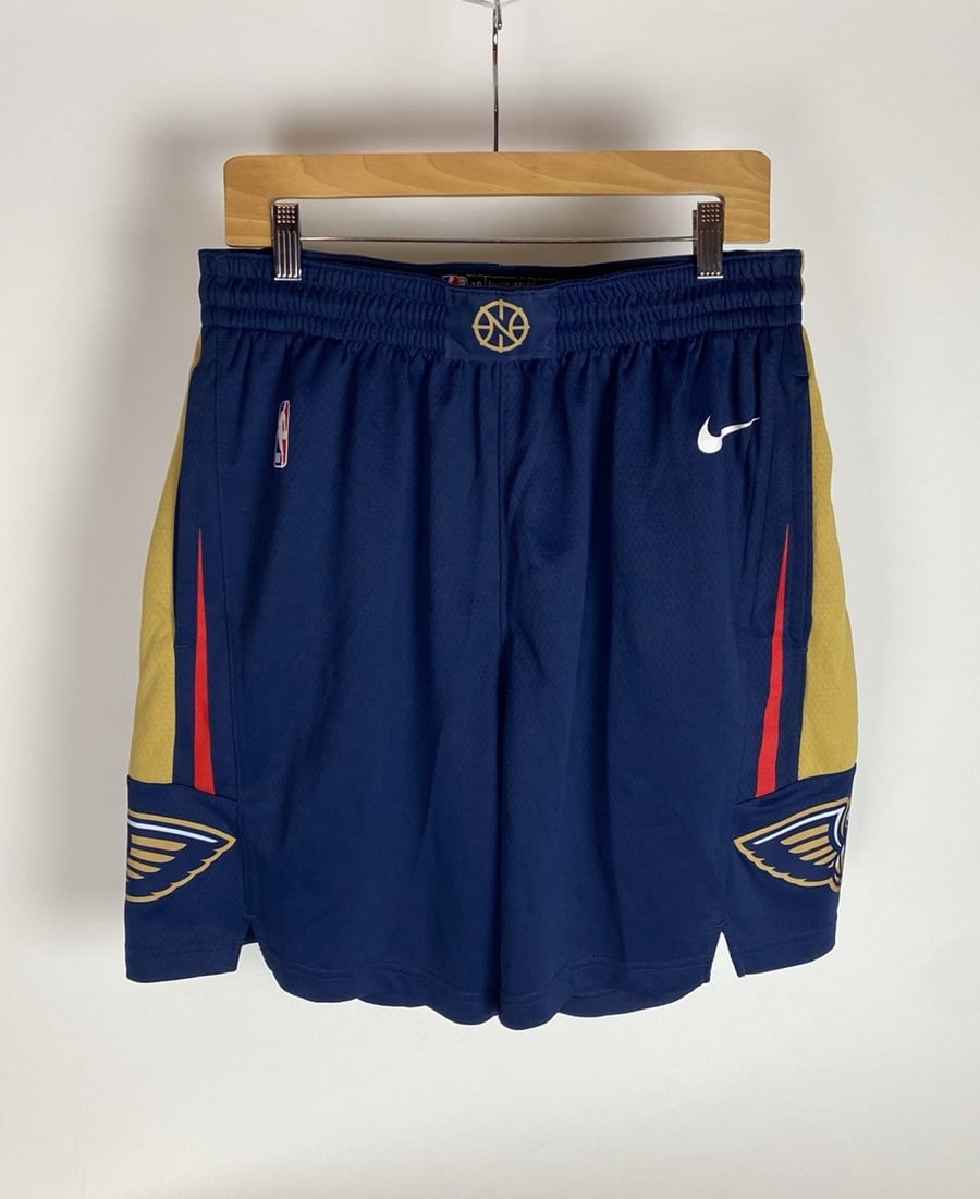 NIKE NBA New Orleans Pelicans Icon Edition Swingman Shorts Navy Men’s SZ 38 / L