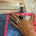 Vintage Foxmoor Women’s A-Line denim skirt XS light blue