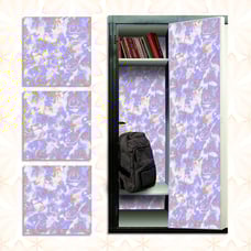 School Locker Magnetic Wallpaper - Pack of 12 Sheets - (Marble) (vg 033)