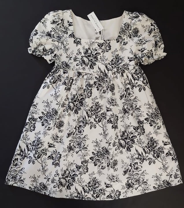 Janie and Jack - NWT Upstate Collection - Black Floral Rose Print Dress 14