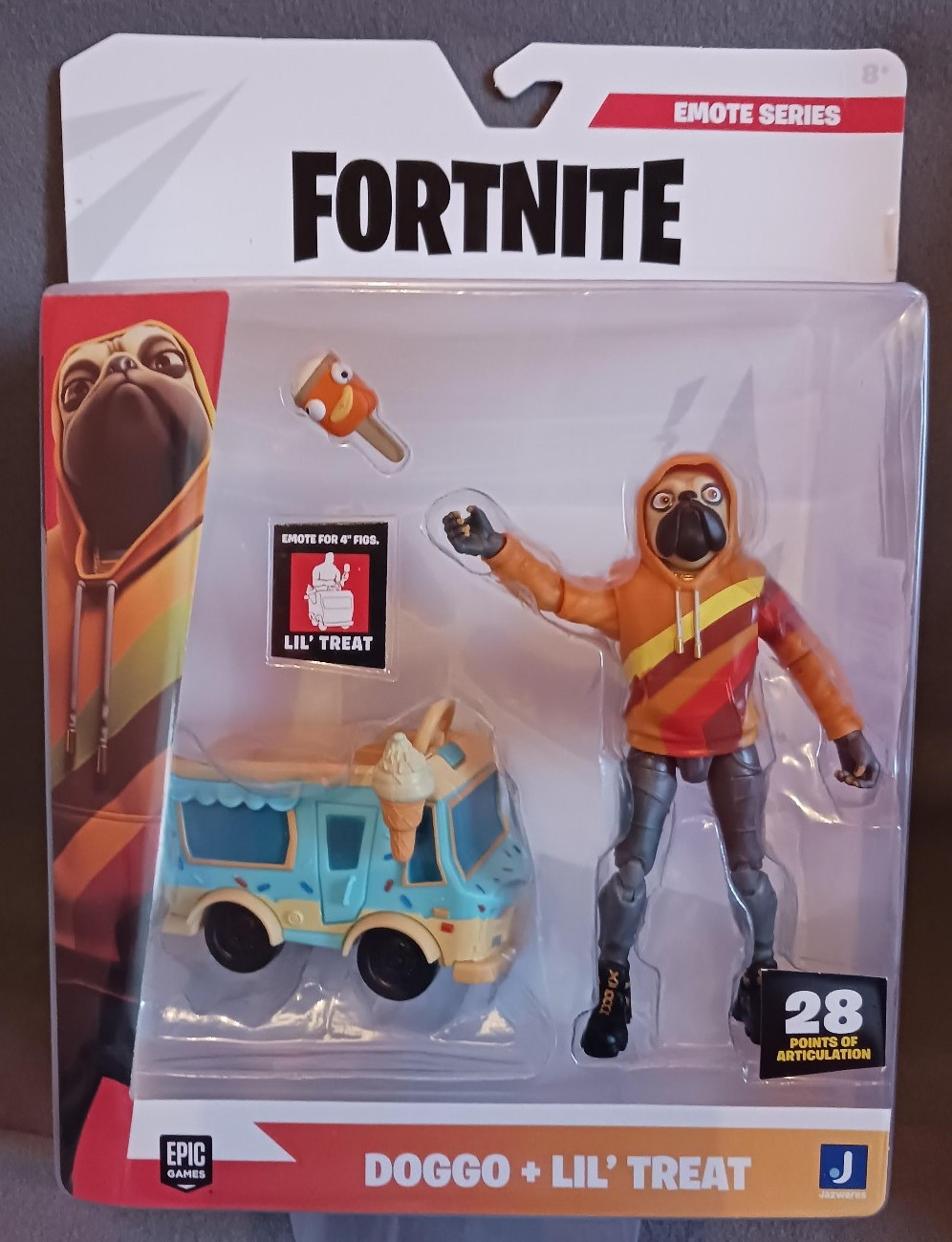 Fortnite Doggo & Lil Treat Action Figures Emote Series 2022, 4-inch Ages 8+ New