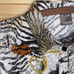 Simply Art by Dolcezza puff sleeve blouse abstract artsy collared shirt NO TAG