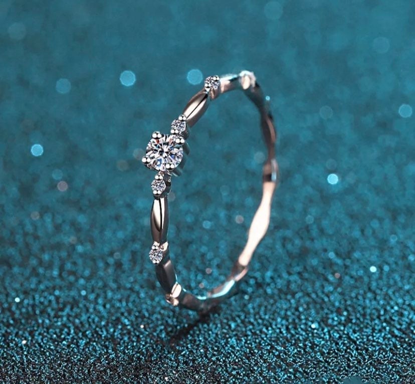 *SALE*Real Moissanite Diamond wedding Ring