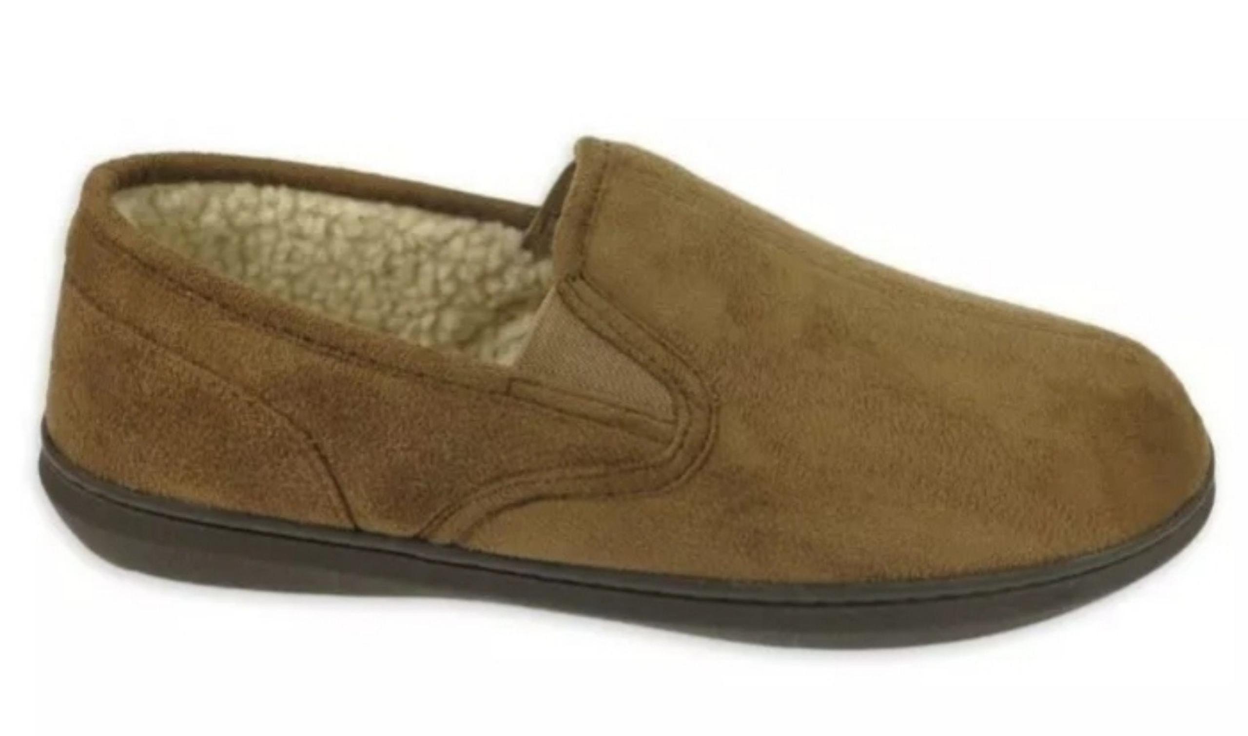 Slip OnNWT Georges's Mens Fleece Aline Lined Slippers size 7-8