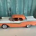 Sun Star 1957 Ford Fairlane 500 Skyliner 1:18 Diecast Model Car Coral/White