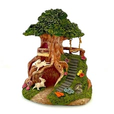Vintage JOANN Easter House Monument Structured Ceramic Statue Art Decor