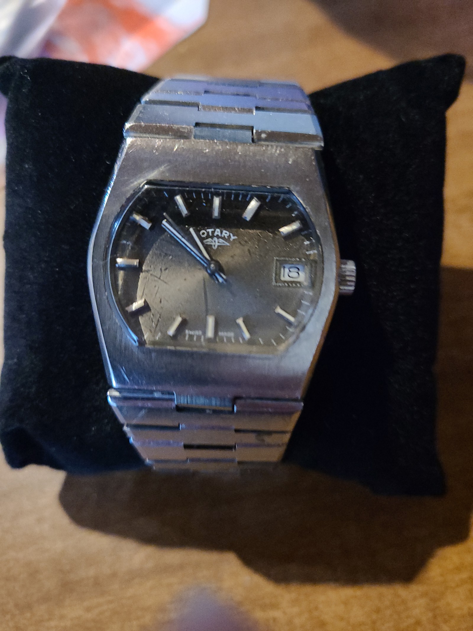 ROTARY Men’s Watch Manual Winding Analog Square Silver Vintage