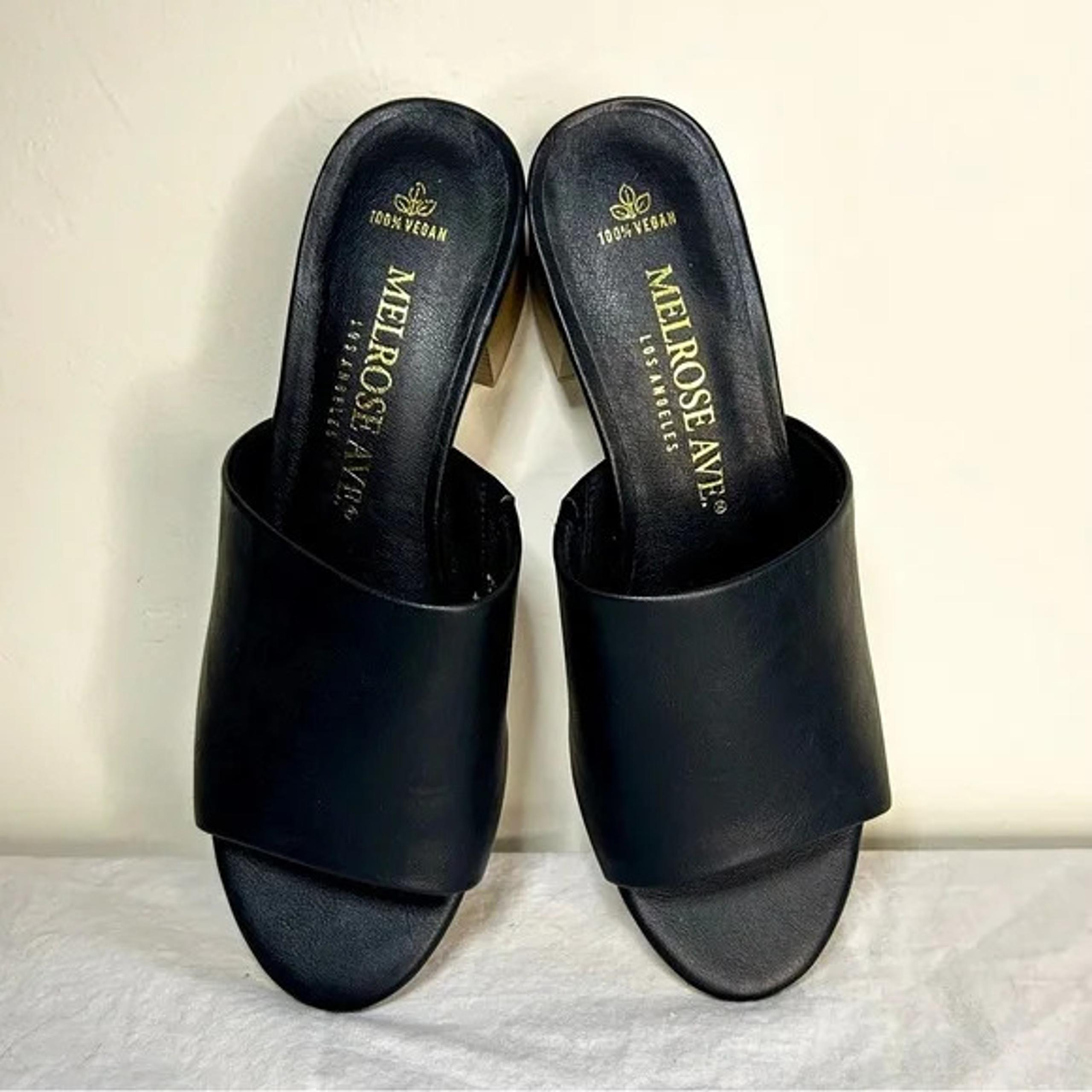 Melrose Ave Los Angeles Black Vegan Mules