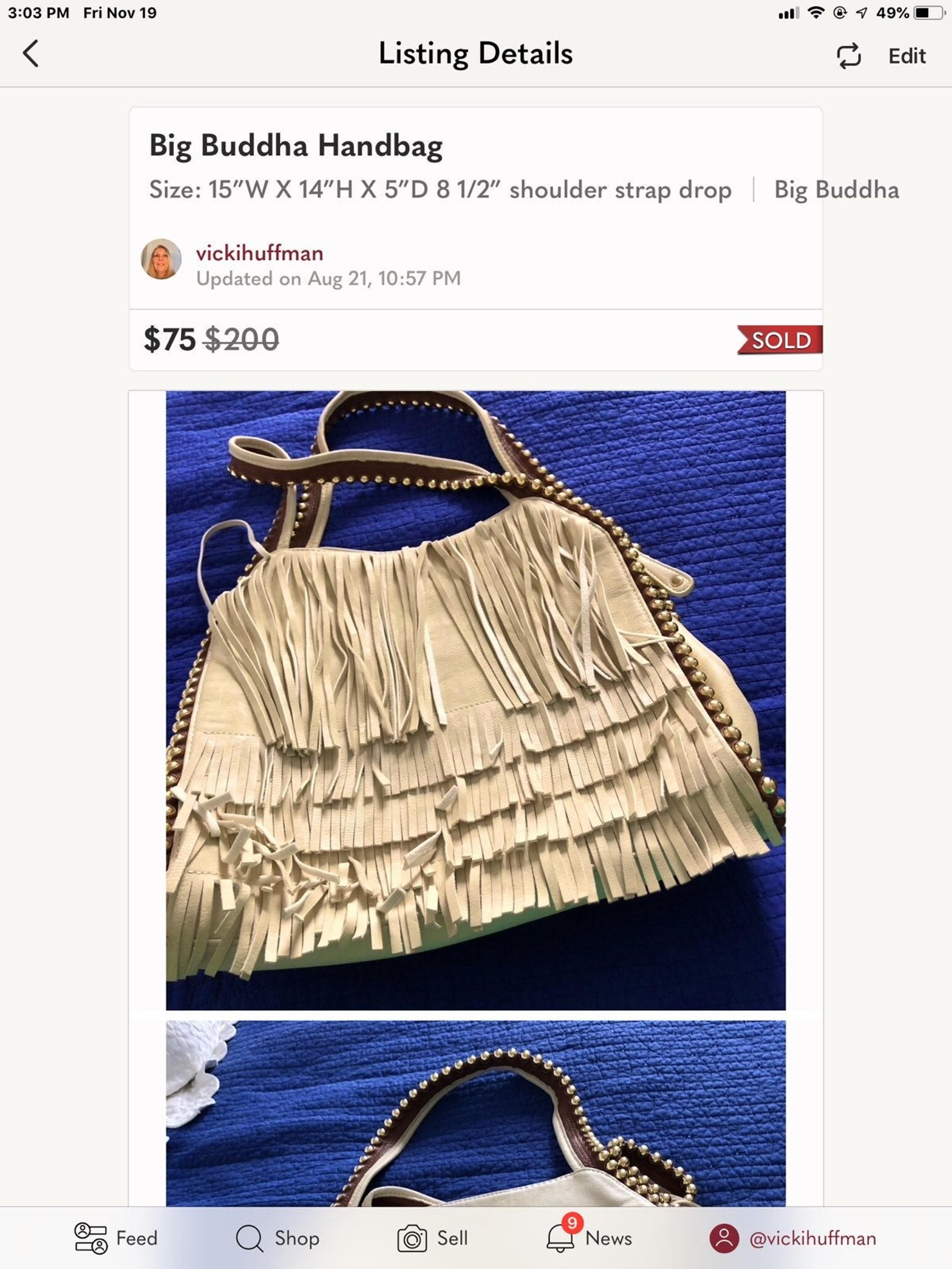 Buddha Grayson Cream Handbag