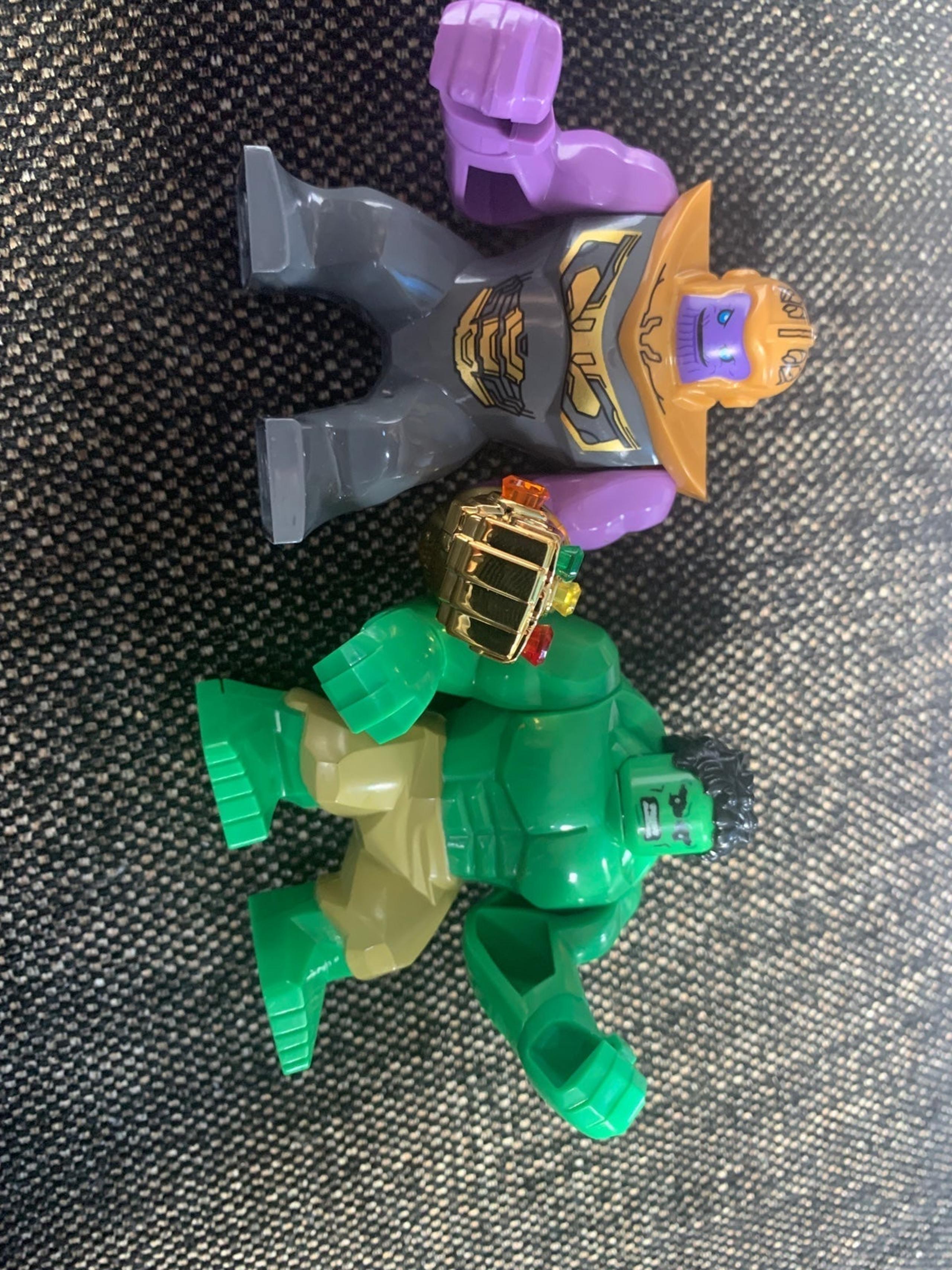 Bright Green Hulk and Thanos