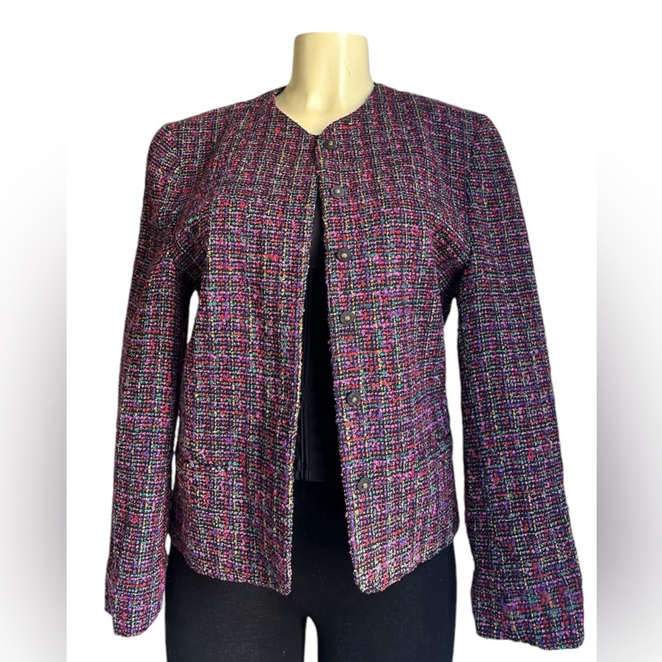 Vintage Orvis Blazer Tweed jacket womens Sz M Open Front Blazer  boho chic retro