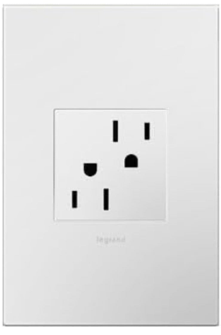 Legrand Adorne 15A Tamper-Resistant Outlet with Matching Wall Plate (4 pack)