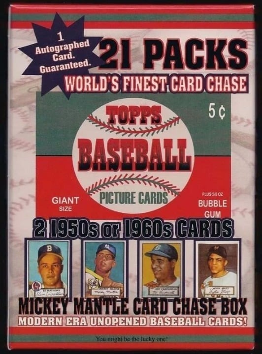 52 degree wedge1he 1950/60s (41952 Unopened Card Chase Box-21 Pack, + Auto + 2 C