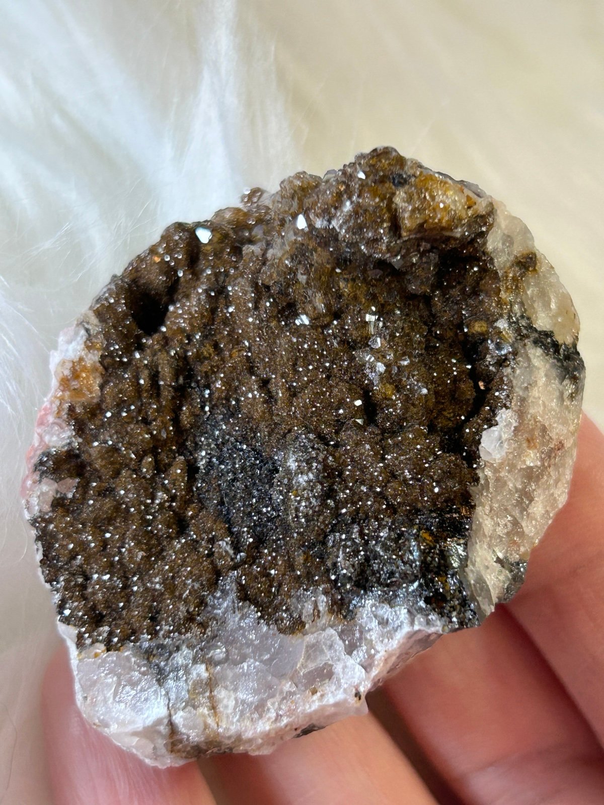 Sparkling Quartz with Manganese Inclusions