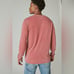 Lucky Brand Shirt Mens XL Venice Burnout Notch Neck Long Sleeve Tee Winery Light