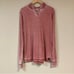 Lucky Brand Shirt Mens XL Venice Burnout Notch Neck Long Sleeve Tee Winery Light