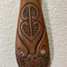 Vintage New Zealand Maori Patu War Club Inlaid Paua Shell 12 x3.5