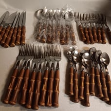 Margaritaville faux bamboo flatware set