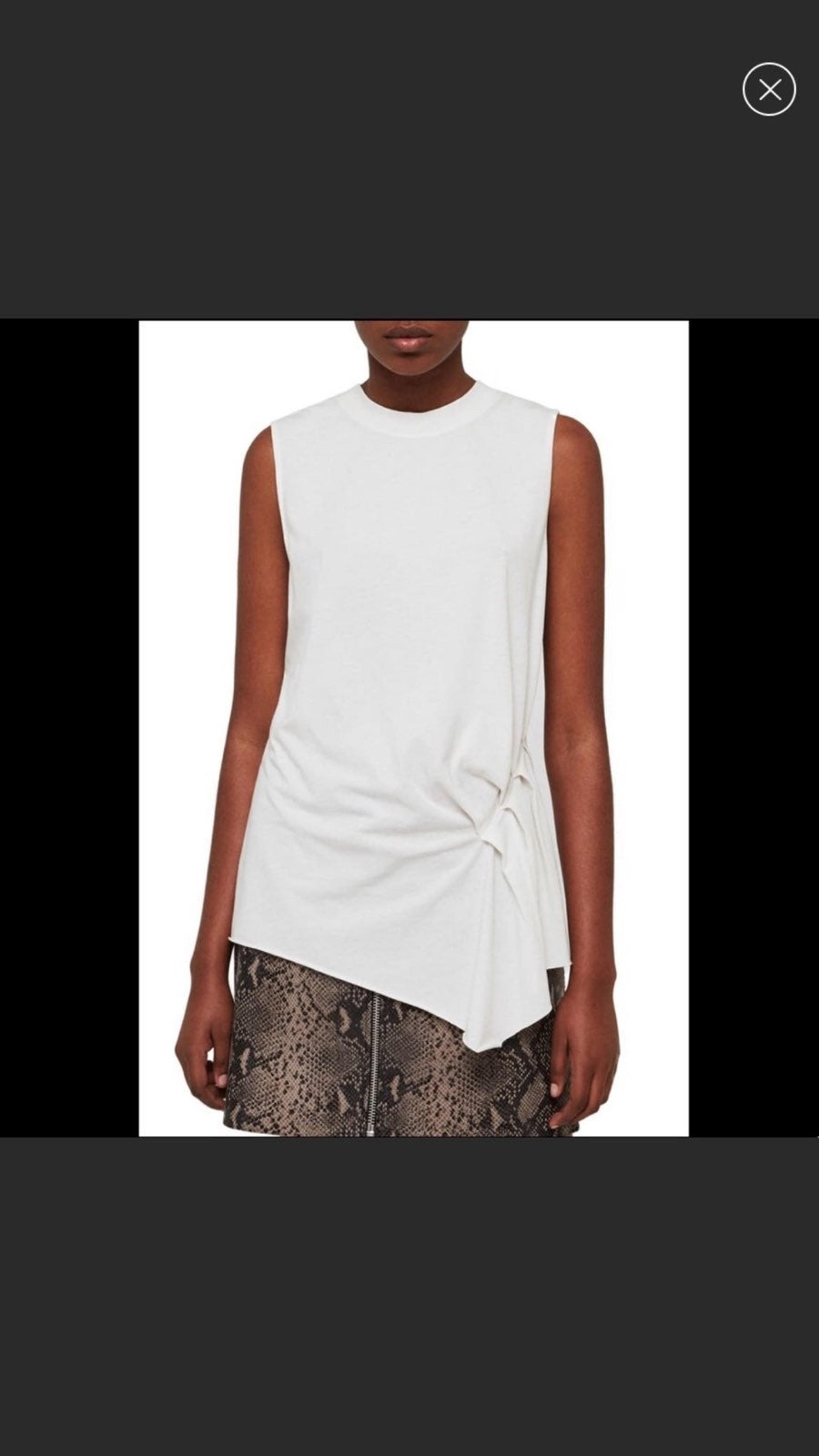 ALLSAINTS duma white asymetrical tank