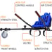 AUBESTKER Hoverboard Attachment, Go Kart Adjustable Softness and Hardness, Elect