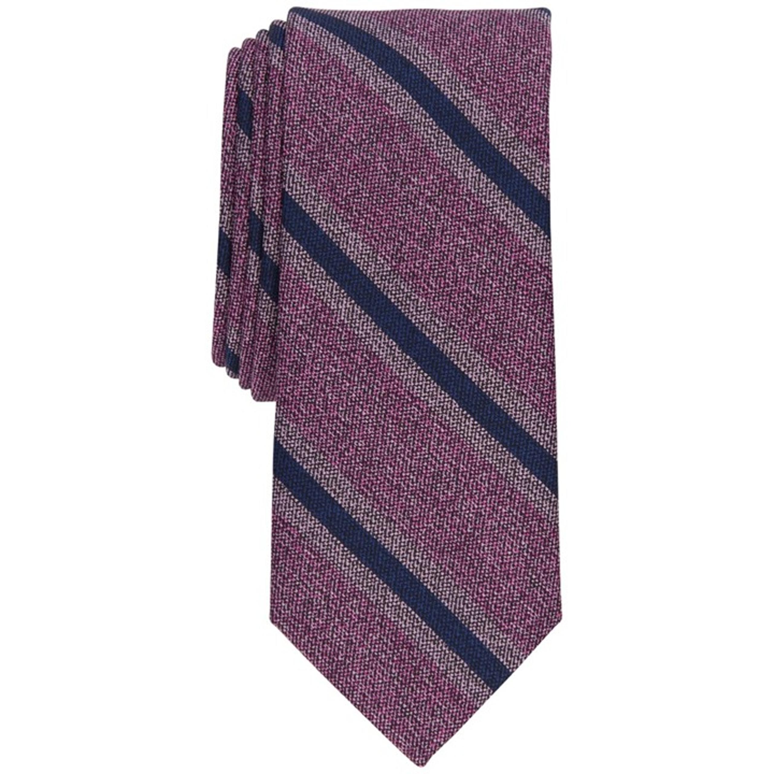 Bar III Men's Marlier Skinny Striped Tie Pink OS NWT