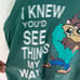 Vintage 1995 Taz Tank Top Mens Size L Green I Thought You'd See It My Way