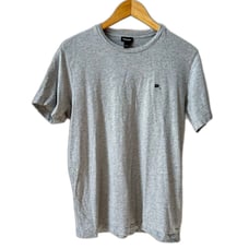 Deisel Mens Gray Logo Short sleeve T-shirt Size Medium