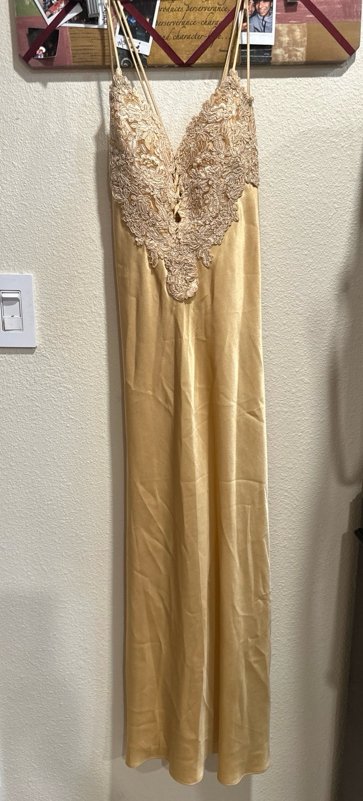 Flora Nikrooz | Intimates & Sleepwear I Gold Night Gown | Lace- Small