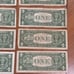 Series 1957 One Dollar Blue Seal Silver Certificate Lot of 10