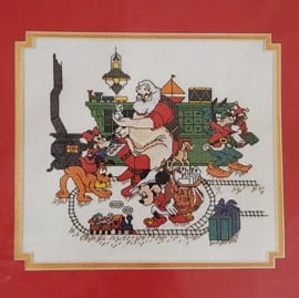 The Disney Catalog Santa's Workshop 12848 cross stitch kit Christmas Mickey Mous