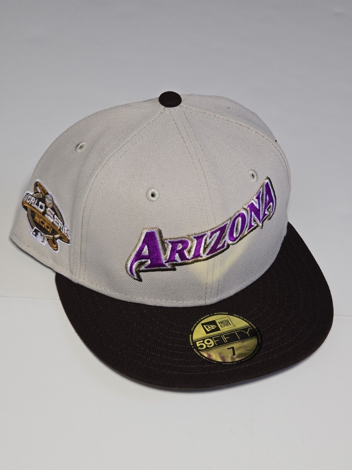 New Era 59Fifty Arizona Diamondbacks 2001 World Series Patch Hat Sz 7