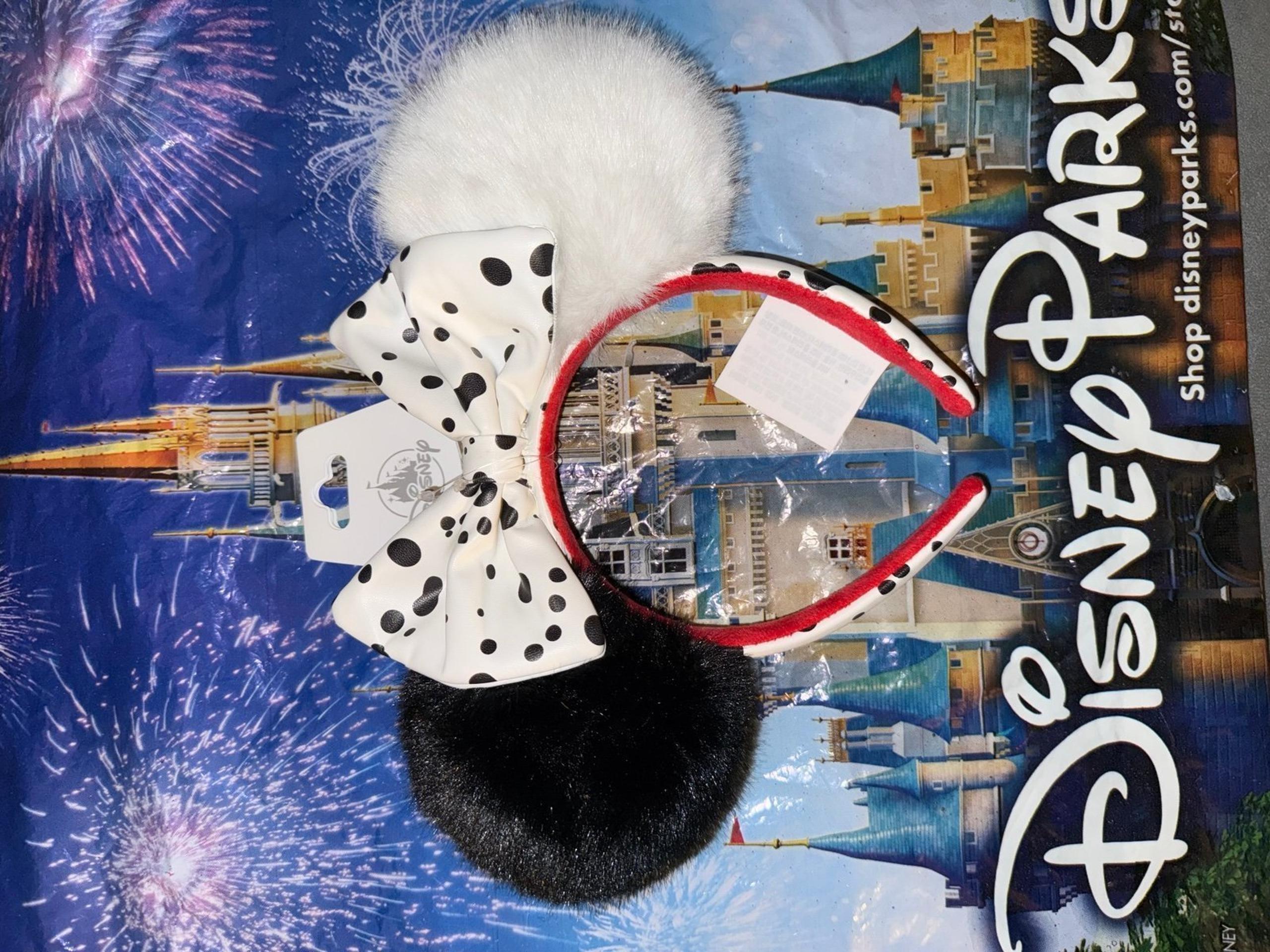 Disney Parks Cruella De Vil Ear Headband Ears 101 Dalmatians NWT