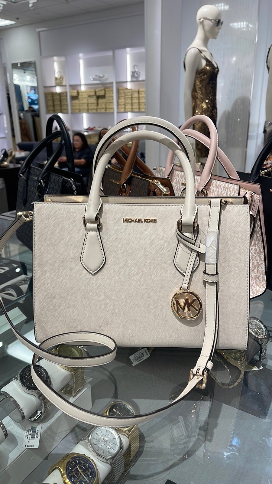 Michael Kors Sheila Medium Center Zip Satchel Crossbody Bag NWT
