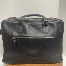 Savile Row Company London Black Texas Leather Document Bag EUC