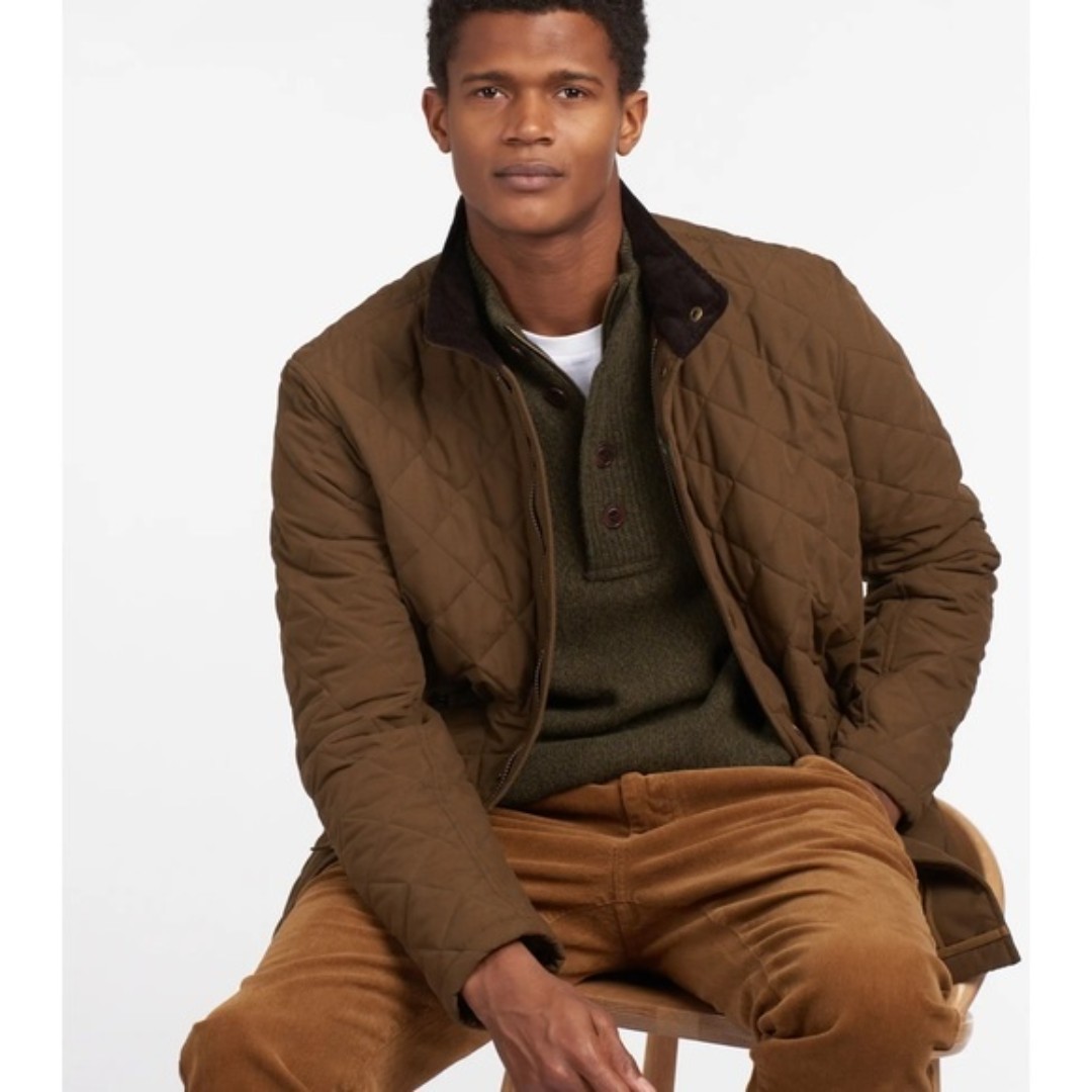 BARBOUR Shoveler Quilted Snap & Zip Front Mens Corduroy Collared Jacket Size XL BARBOUR Shoveler Quilted Snap & Zip Front Mens Corduroy Collared Jacket Size XL