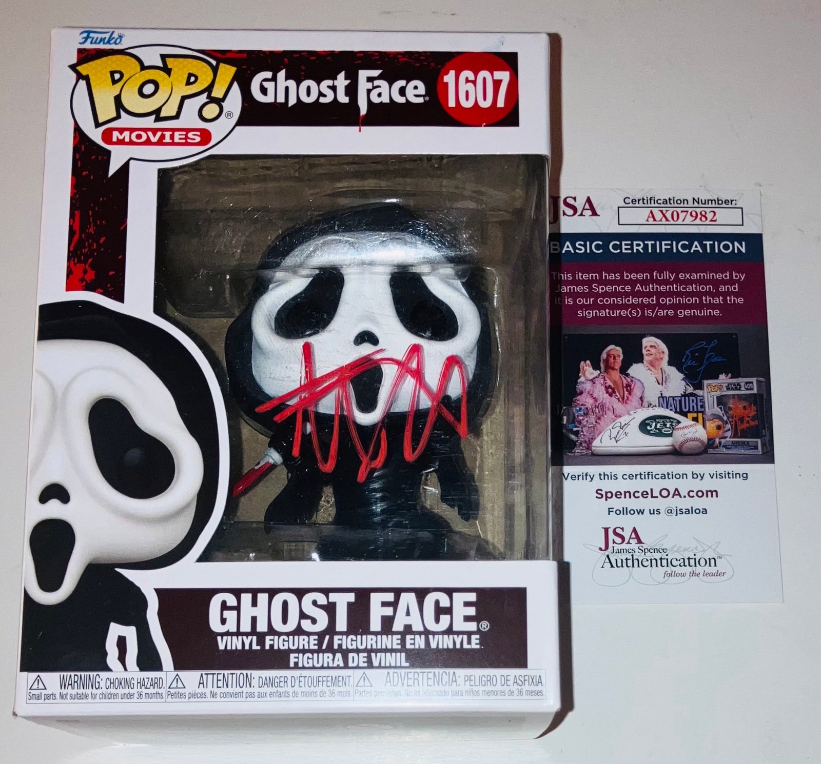 SPENCER CHARNAS ICE NINE KILLS SIGNED AUTOGRAPHED GHOST FACE FUNKO POP JSA COA!