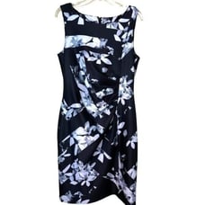 Karl Lagerfeld Paris Black White Floral Dress Size 12