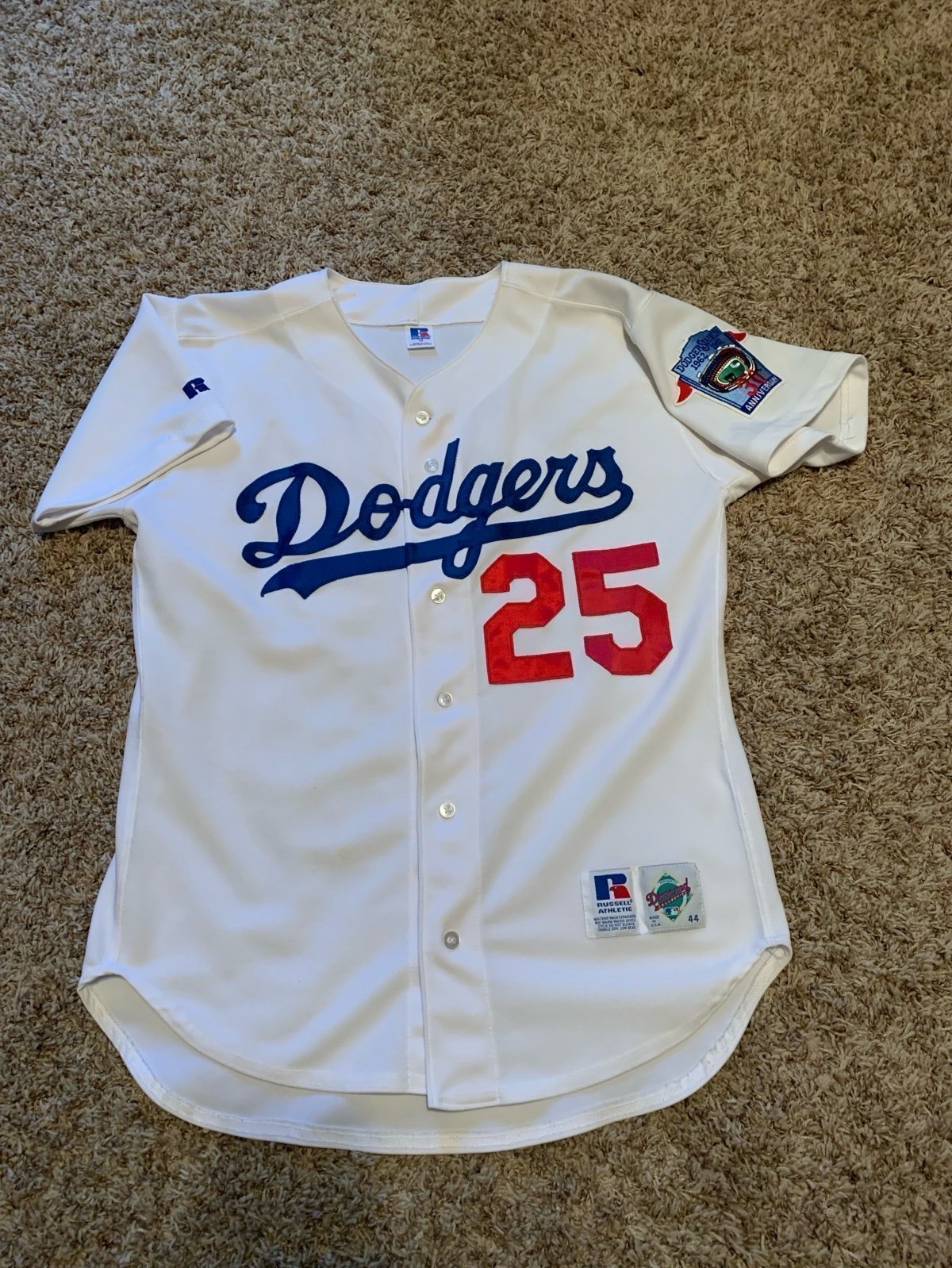 Dodgers Mike piazza rookie year jersey #25 very rare with patch FREE SHIPPING